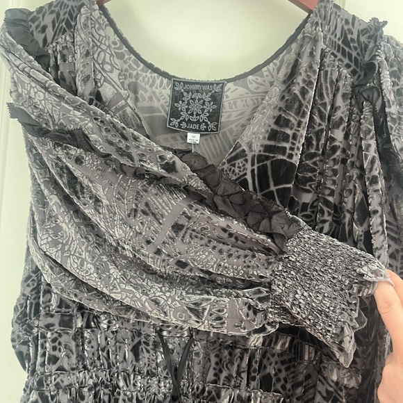 BEAUTIFUL NWOT JOHNNY WAS JADE Silk/Rayon Dress!! - Picture 4 of 5